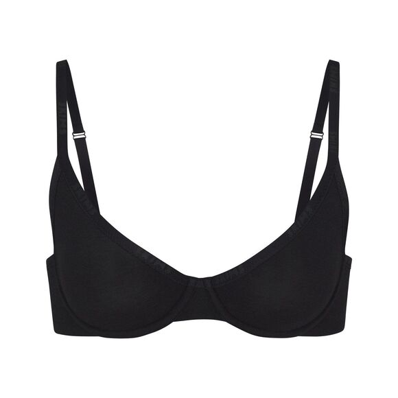 Skims Cotton Logo Demi Bra Size 32A Soot - Picture 1 of 11